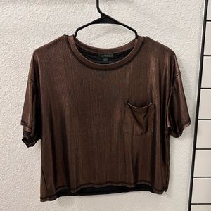 Wild fable metallic crop tee